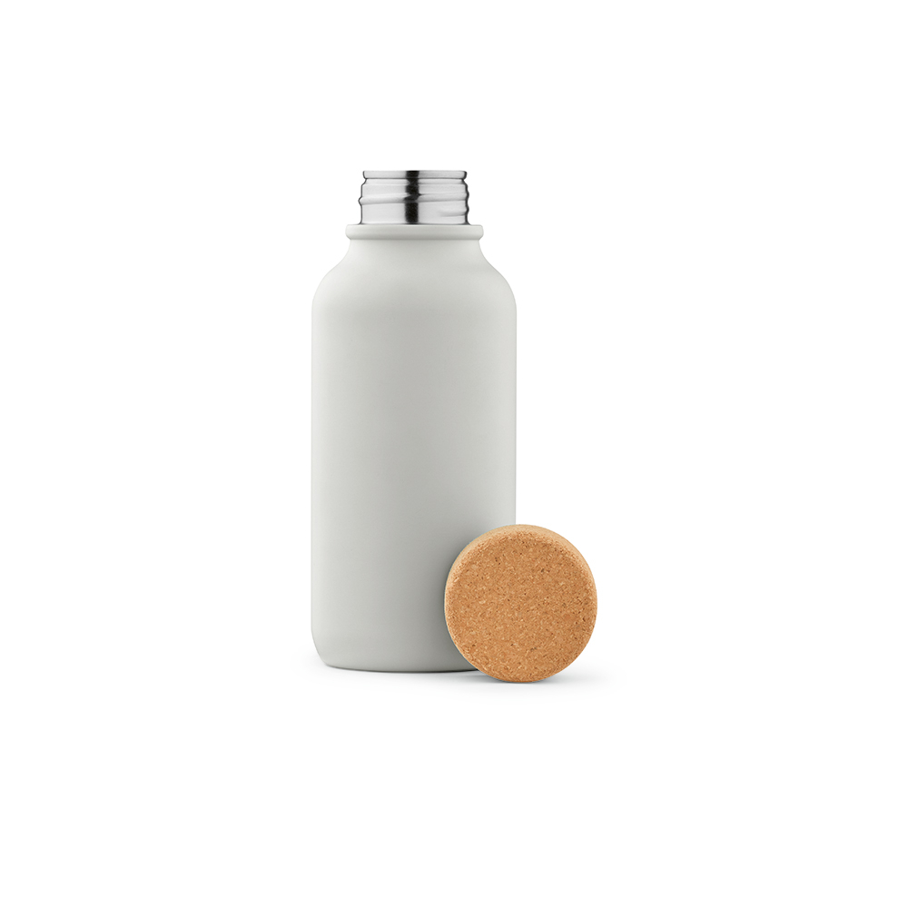 Bouteille 530ml à personnaliser inox recyclé Volga Gris clair